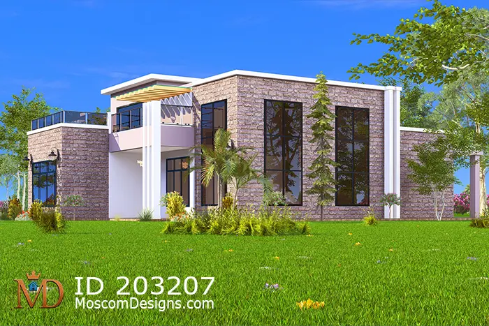 Contemporary 5-Bed house Plan: Ideal Modern Layout ID 203207