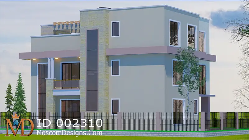 5-bedroom maisonette plan: Elegant 3-level design ID 304201