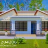 Low-cost 3-bedroom bungalow plan ID 204206, +254703721899