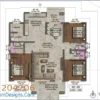 Low-cost 3-bedroom bungalow plan ID 204206, +254703721899