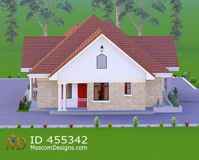 Affordable 4 Bedroom Bungalow Plan Modern Design ID 455342