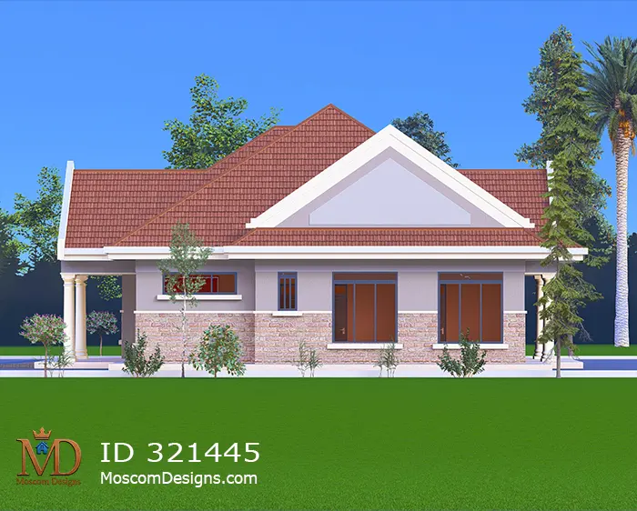 Modern 4-Bedroom Bungalow Plan - Buy Your Plan Now ID 321445