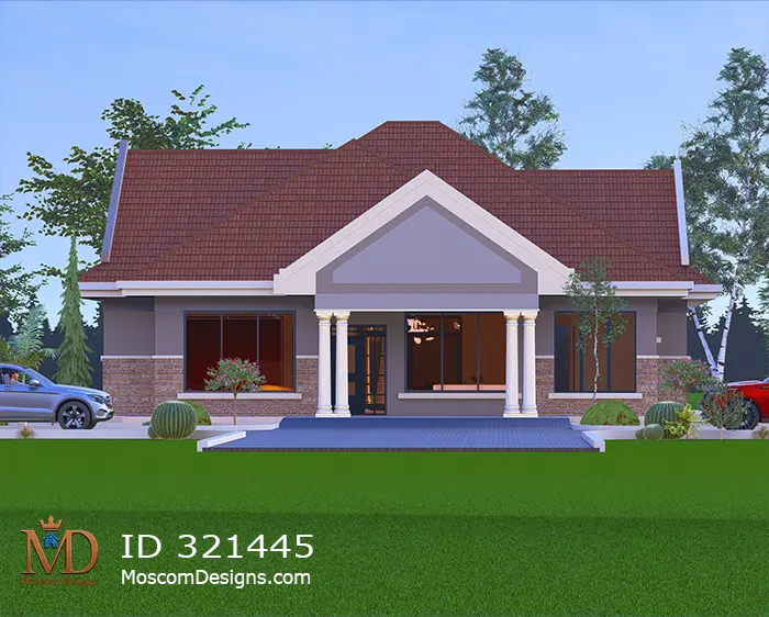Modern 4-Bedroom Bungalow Plan - Buy Your Plan Now ID 321445