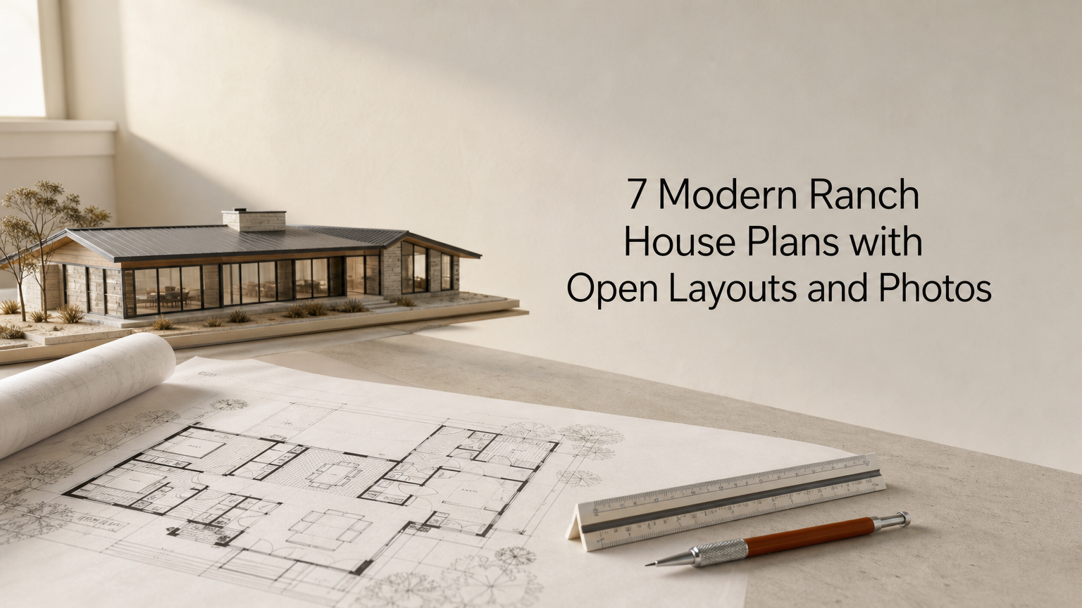 7 Modern Ranch House Plans with Open Layouts and Photos