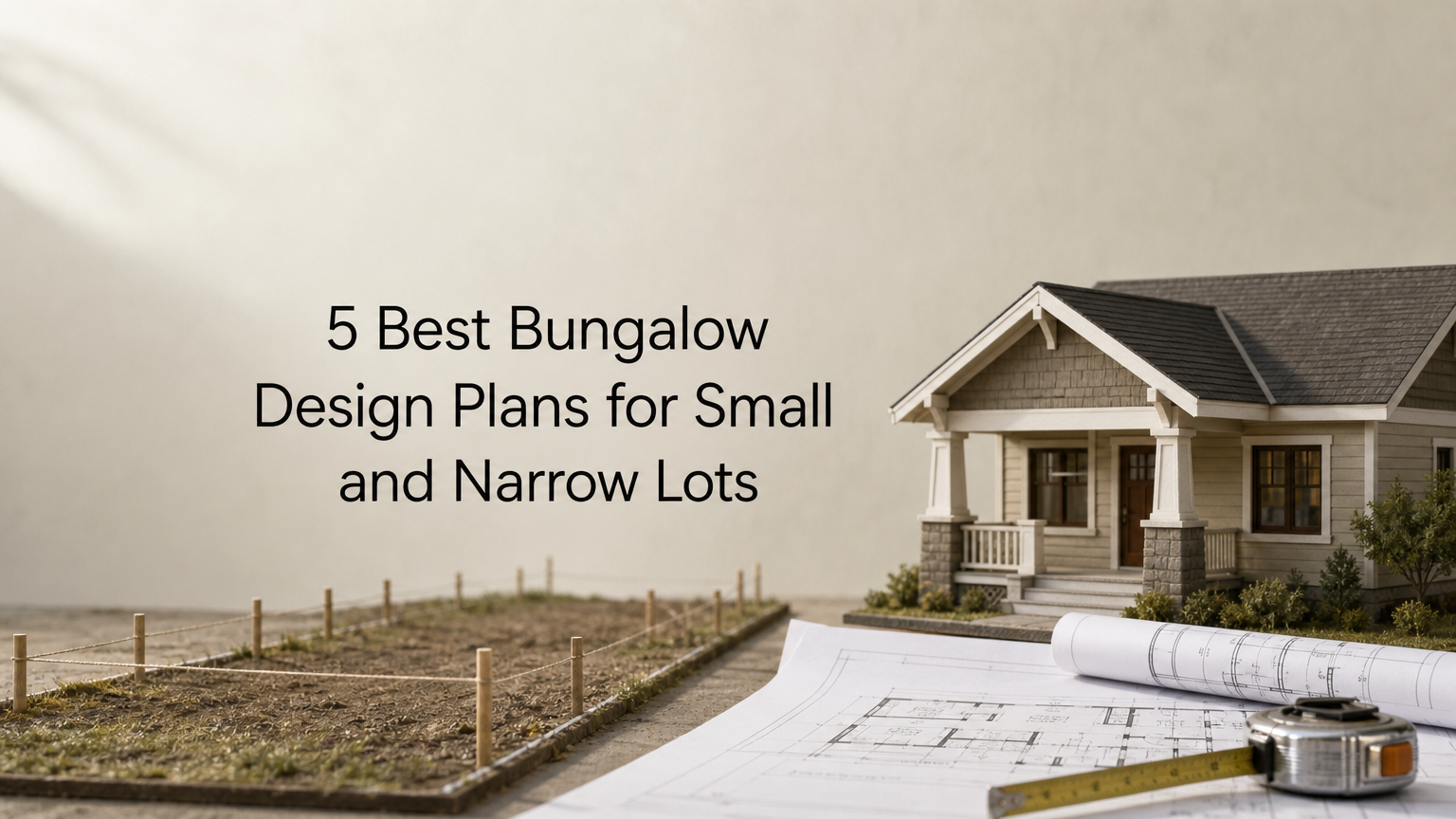 5 Best Bungalow Design Plans for Small and Narrow Lots